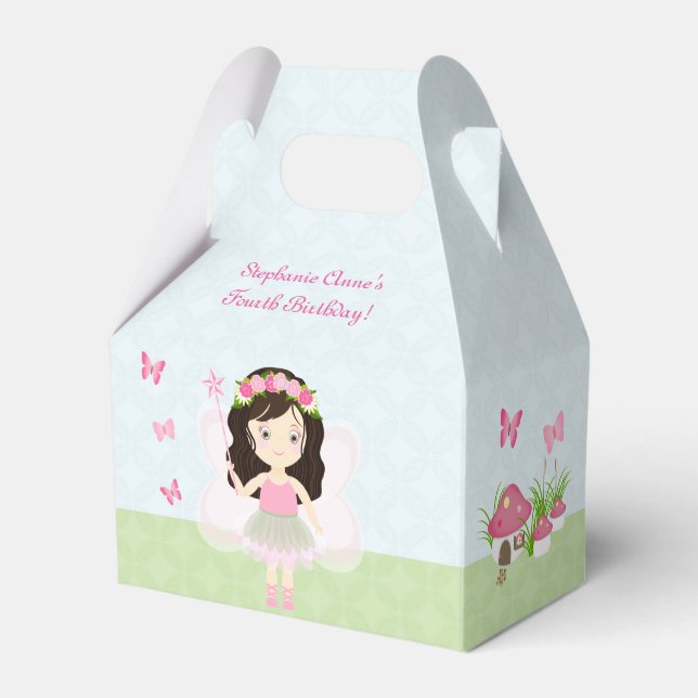 Woodland Fairy Princess Favour Box (Front Side)