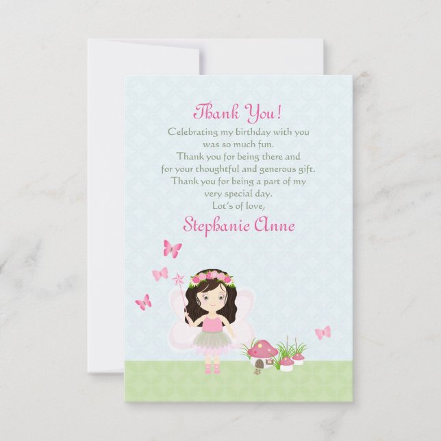 Woodland Fairy Princess Invitation (Front)