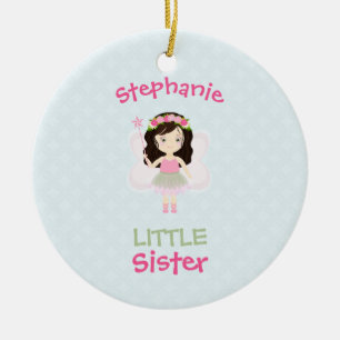 Woodland Fairy Princess Little Sister Ceramic Tree Decoration