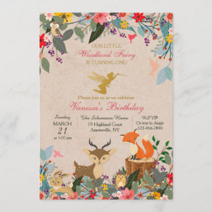 Woodland Fairy Simple Invitation