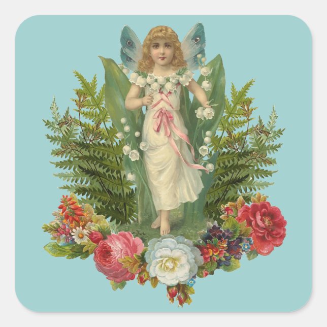Woodland Fairy Square Sticker (Front)
