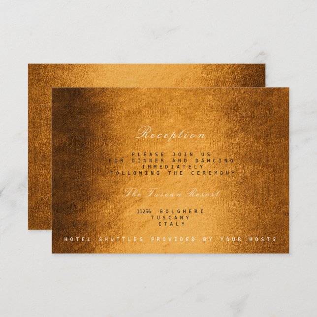 Woodland Fall Autumn Vip Wedding Reception Invitation (Front/Back)
