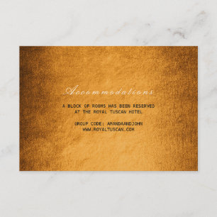 Woodland Fall Autumn  Wedding Hotel Accomodation Enclosure Card