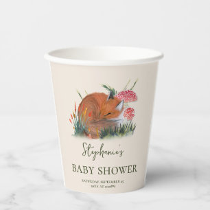 Woodland Fall Baby Shower Cottage Core Paper Cups