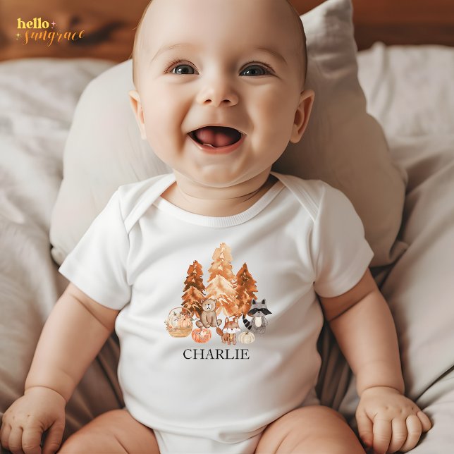 Woodland Fall Boho Baby Bodysuit (Creator Uploaded)