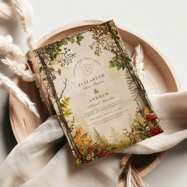 Woodland Fall Forest Wedding Invitation (Creator Uploaded)