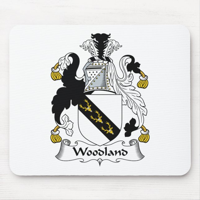 Woodland Family Crest Mouse Mat (Front)