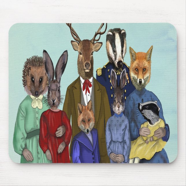 Woodland Family Mouse Mat (Front)