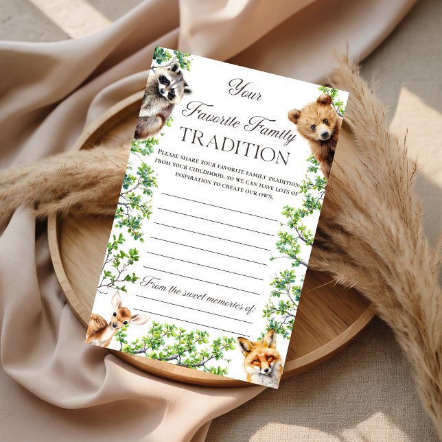 Woodland Family Tradition Baby Shower Advice (Creator Uploaded)