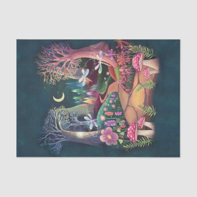 Woodland Fantasy, Nature's Magical Fairyland Tissue Paper (Front)