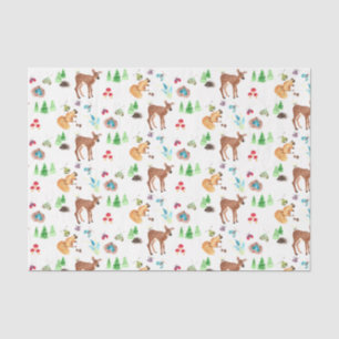 Woodland fawn and friends tissue paper
