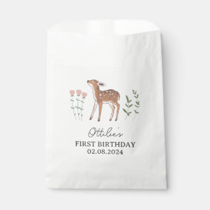 Woodland Fawn Flowers Birthday Favour Bags