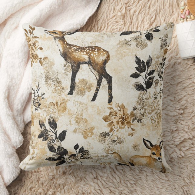 Woodland Fawn Nursery Pattern Cushion (Blanket)