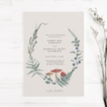 Woodland Fern Forest Red Mushroom Wedding Invitation<br><div class="desc">Woodland Fern Forest Red Mushroom Wedding Invitation - perfect for a woodland wedding.</div>