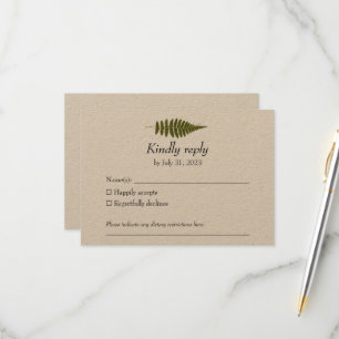 Woodland Fern RSVP Card