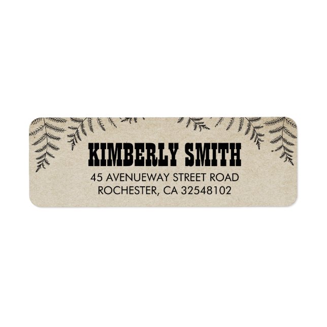 Woodland Ferns Rustic Country (Front)