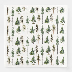 Woodland Fir Pine Spruce Tree Forest Napkin