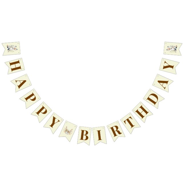 Woodland First Birthday Banner (All)