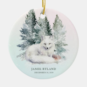 Woodland first Christmas With Baby Photo Ceramic Tree Decoration
