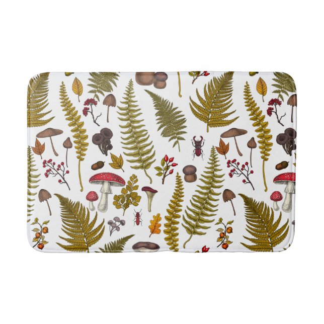 Woodland flora and fauna 2 bath mat (Front)