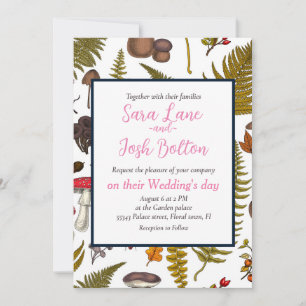 Woodland flora and fauna 2 invitation