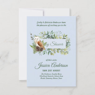 Woodland Flora and Fauna BABY SHOWER Invites