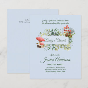 Woodland Flora and Fauna BABY SHOWER Invites