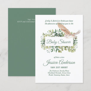 Woodland Flora and Fauna BABY SHOWER Invites