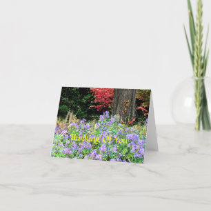 "WOODLAND FLORAL LANDSCAPE /THINKING OF YOU" CARD