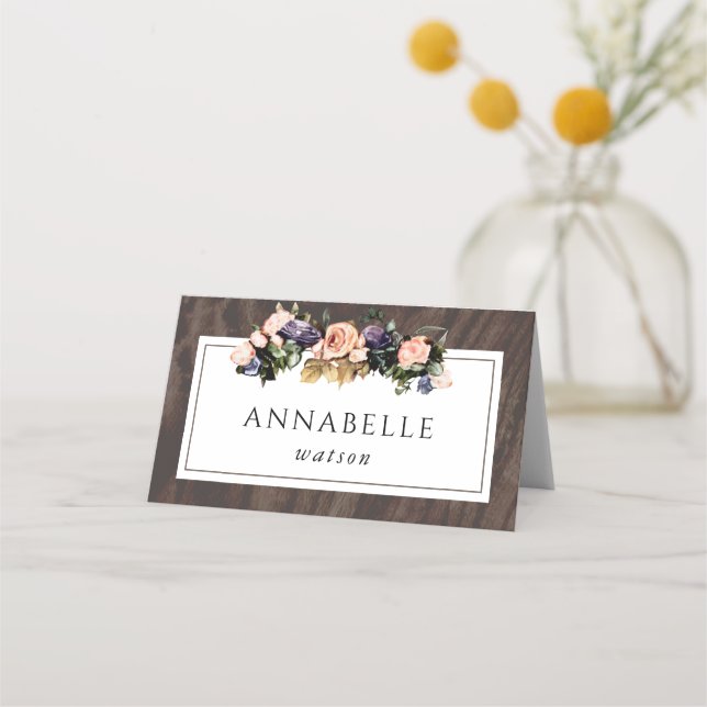 Woodland Floral Place cards (Front)