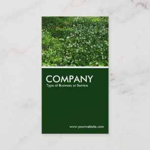 Woodland Flowers - Dark Green Business Card