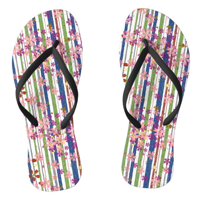 Woodland Flowers Flip Flops (Footbed)