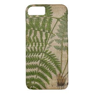 woodland foliage french botanical print fern iPhone 8/7 case