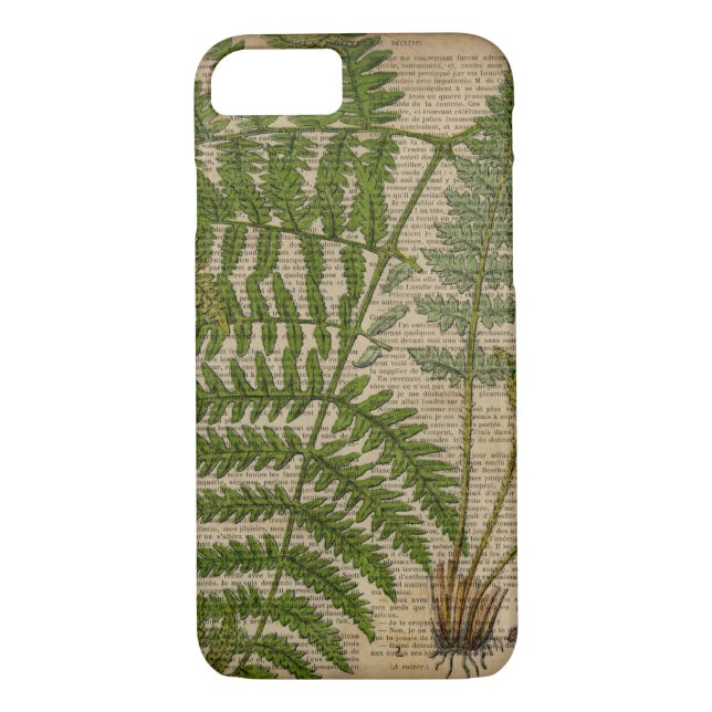 woodland foliage french botanical print fern Case-Mate iPhone case (Back)