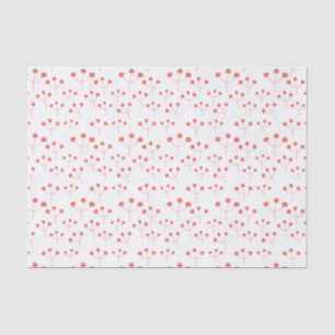 Woodland Foliage Nature Red Berries Pattern Tissue Paper