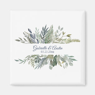 Woodland Foliage Wedding Favor Magnet