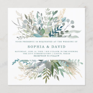 Woodland Foliage Wedding Invitation