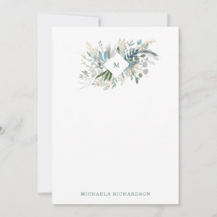 Woodland Foliage with Monogram Card