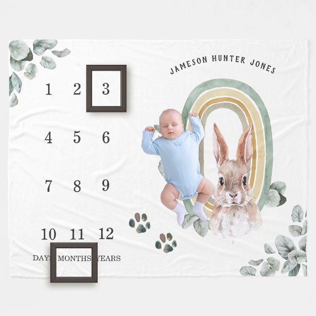Woodland Forest Animals | Baby Milestone Blanket (Creator Uploaded)