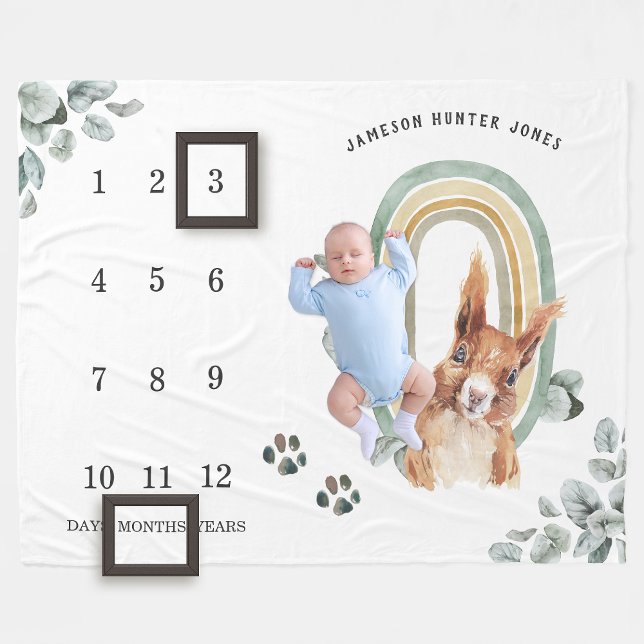 Woodland Forest Animals | Baby Milestone Blanket (Creator Uploaded)