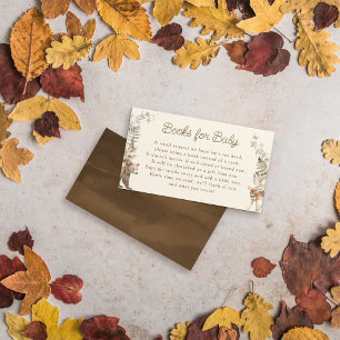 Woodland Forest Animals Baby Shower Books For Baby Enclosure Card