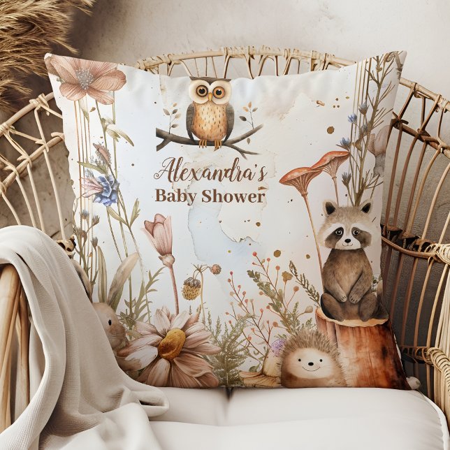 Woodland Forest Animals Baby Shower Cushion (Creator Uploaded)