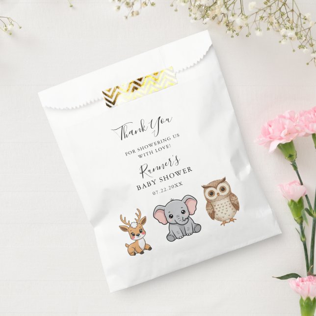Woodland Forest Animals Baby Shower Favour Bags (Sealed)
