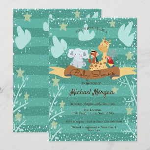 Woodland, Forest Animals Baby Shower Invitation