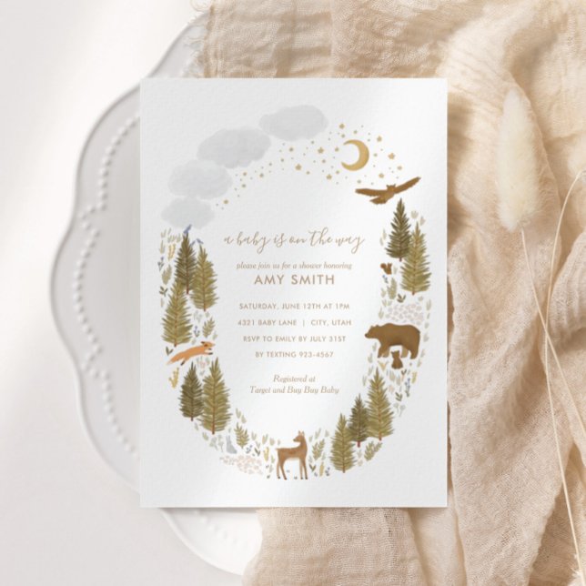 Woodland Forest Animals Baby Shower Invitation (Creator Uploaded)