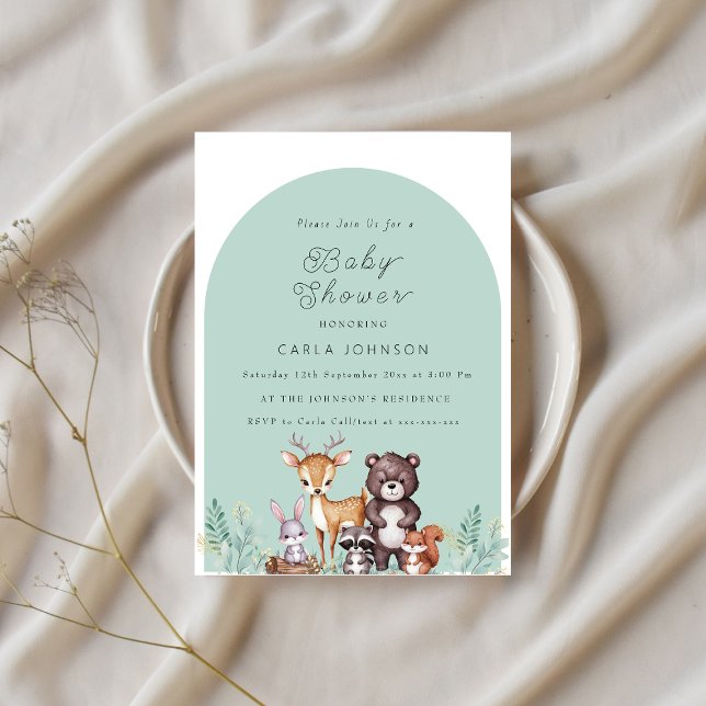 Woodland Forest Animals Baby Shower invitation  (Creator Uploaded)