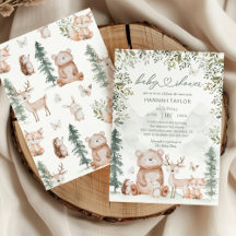 Woodland Forest Animals Baby Shower