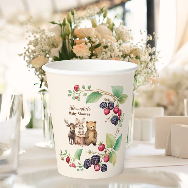 Woodland Forest Animals Baby Shower Paper Cups (Creator Uploaded)