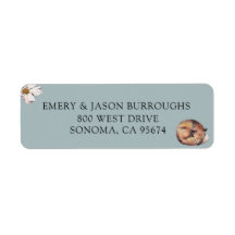 Woodland Forest Animals Blue Baby Shower Address