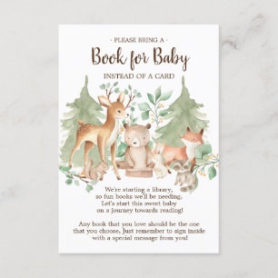 Woodland Forest Animals Book for Baby Card